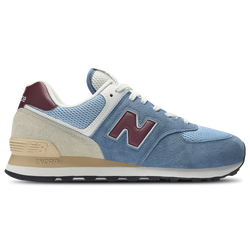 Men's - New Balance 574  - White/Blue/Beige