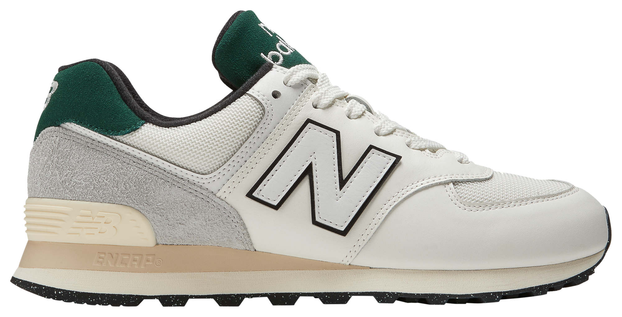 New balance 574 white on sale leather