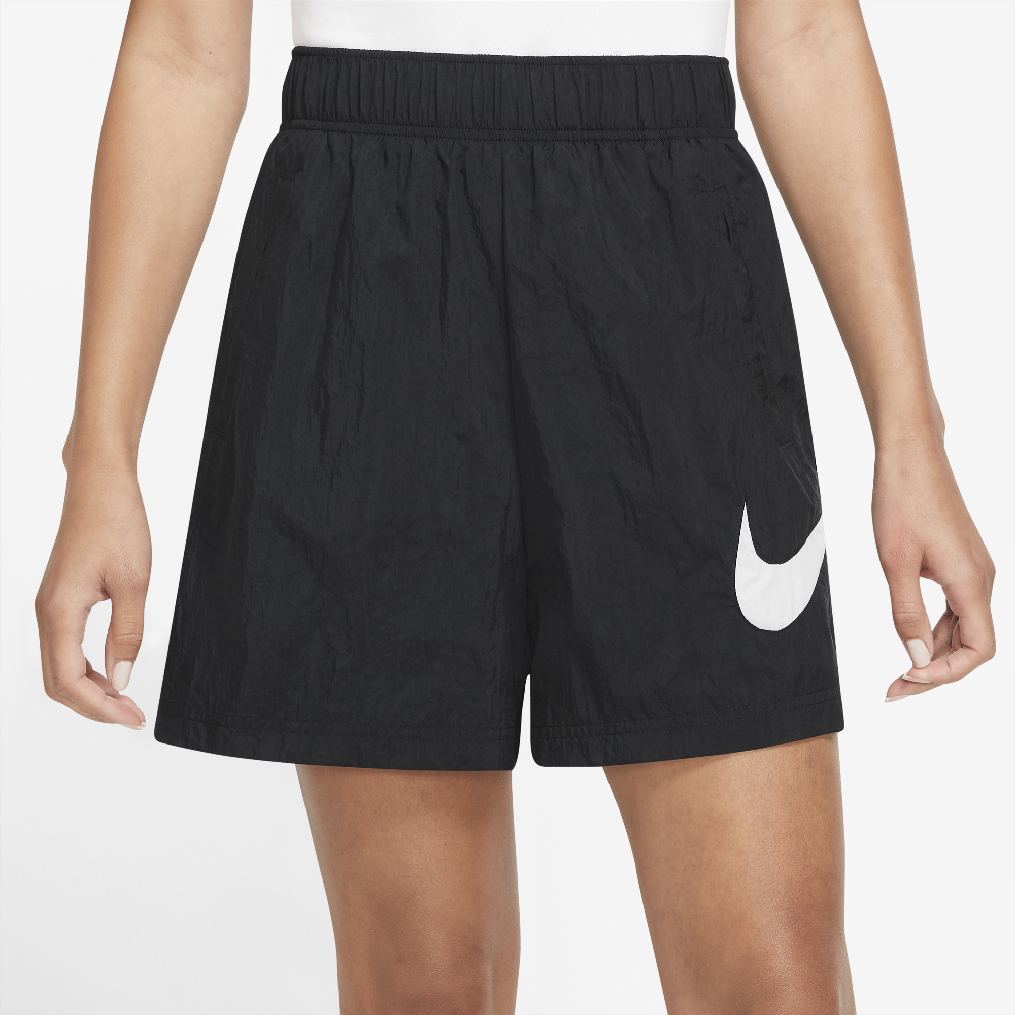 Nike swoosh hot sale shorts womens