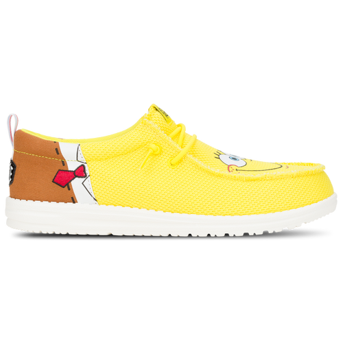 

HEYDUDE Mens HEYDUDE HD Wally SB Spongebob - Mens Basketball Shoes Yellow/White Size 12.0