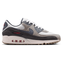 Men's - Nike Air Max 90 Premium  - College Grey/Summit White/Particle Grey
