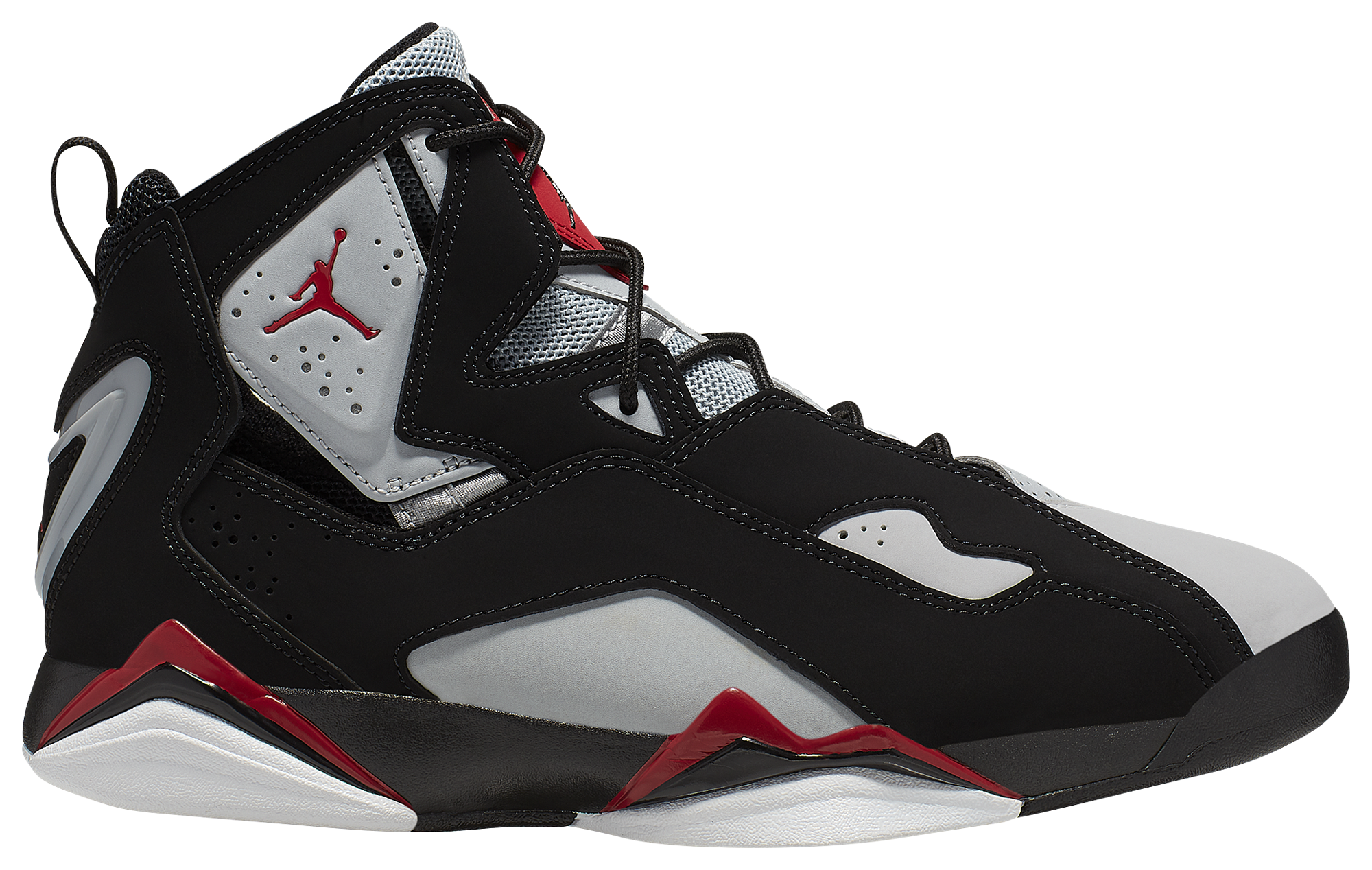men's jordan true flight black and red