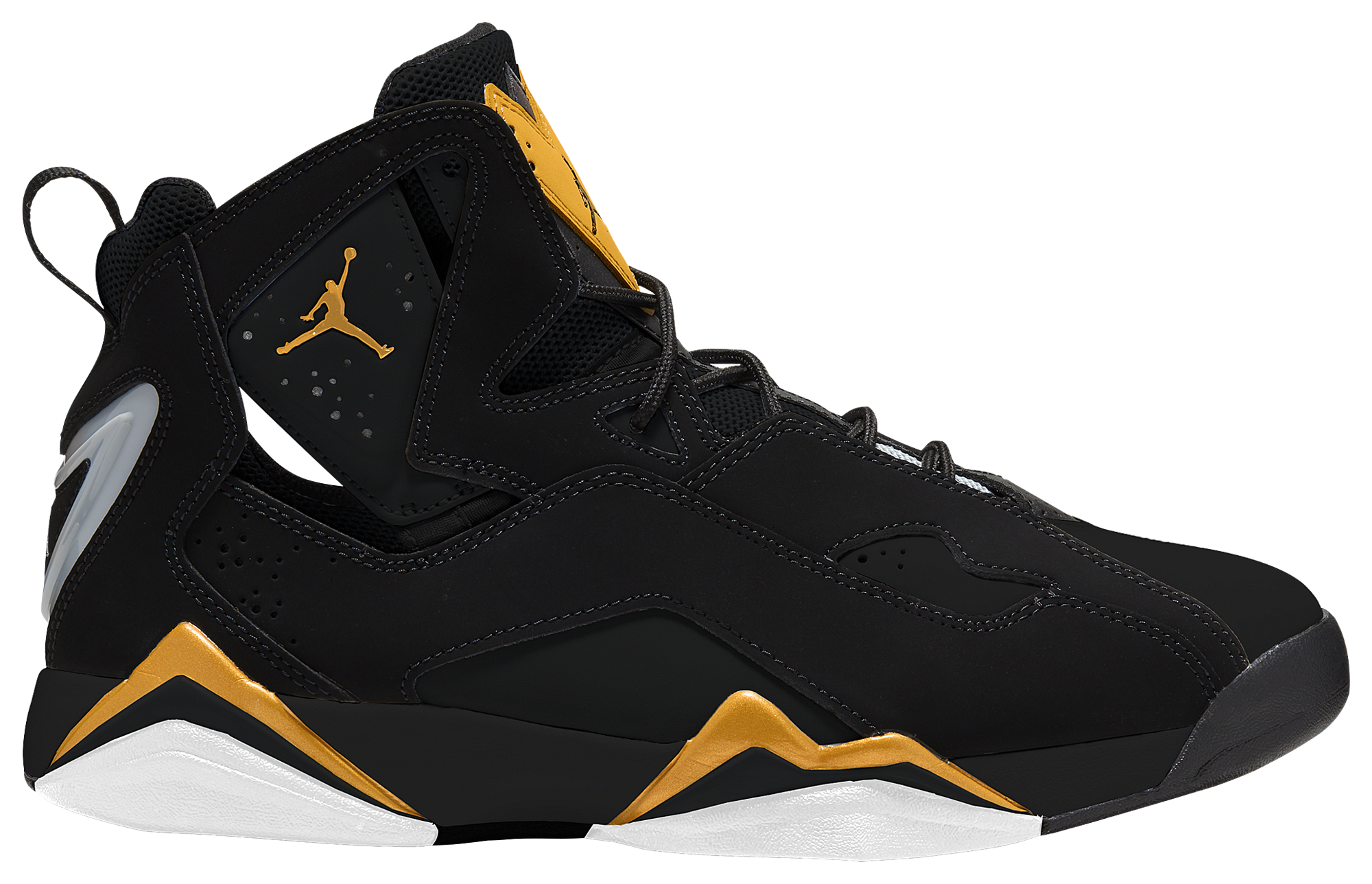 Foot locker black store and gold jordans