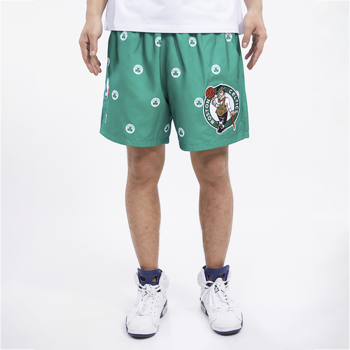 

Pro Standard Mens Pro Standard Celtics Mini Logo Woven Shorts - Mens Green/Green Size S