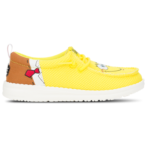 

Boys Preschool HEYDUDE HEYDUDE Wally Funk SpongeBob - Boys' Preschool Shoe Yellow/Brown Size 03.0