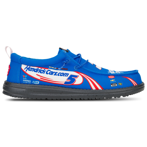 

HEYDUDE Mens HEYDUDE NASCAR Kyle Larson - Mens Basketball Shoes Black/Electric Blue Size 10.0