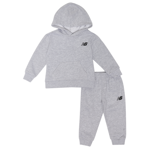 New Balance Kids' Boys Infant   Fleece Set In Ath Grey Heather/black