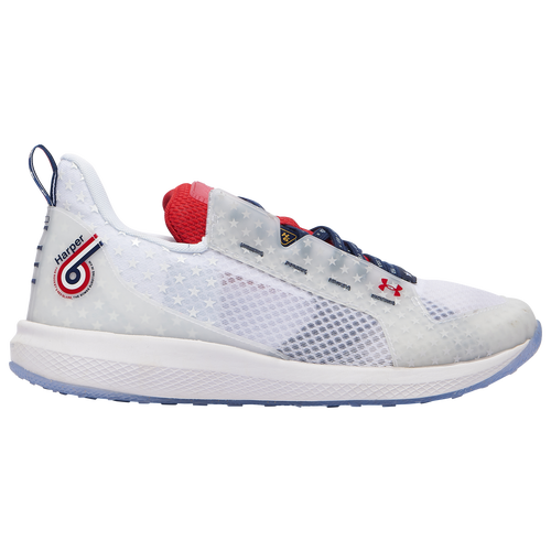 Under Armour Harper 6 Turf - Men's Turf Shoes - White / Midnight Navy / Red - 3024323-100