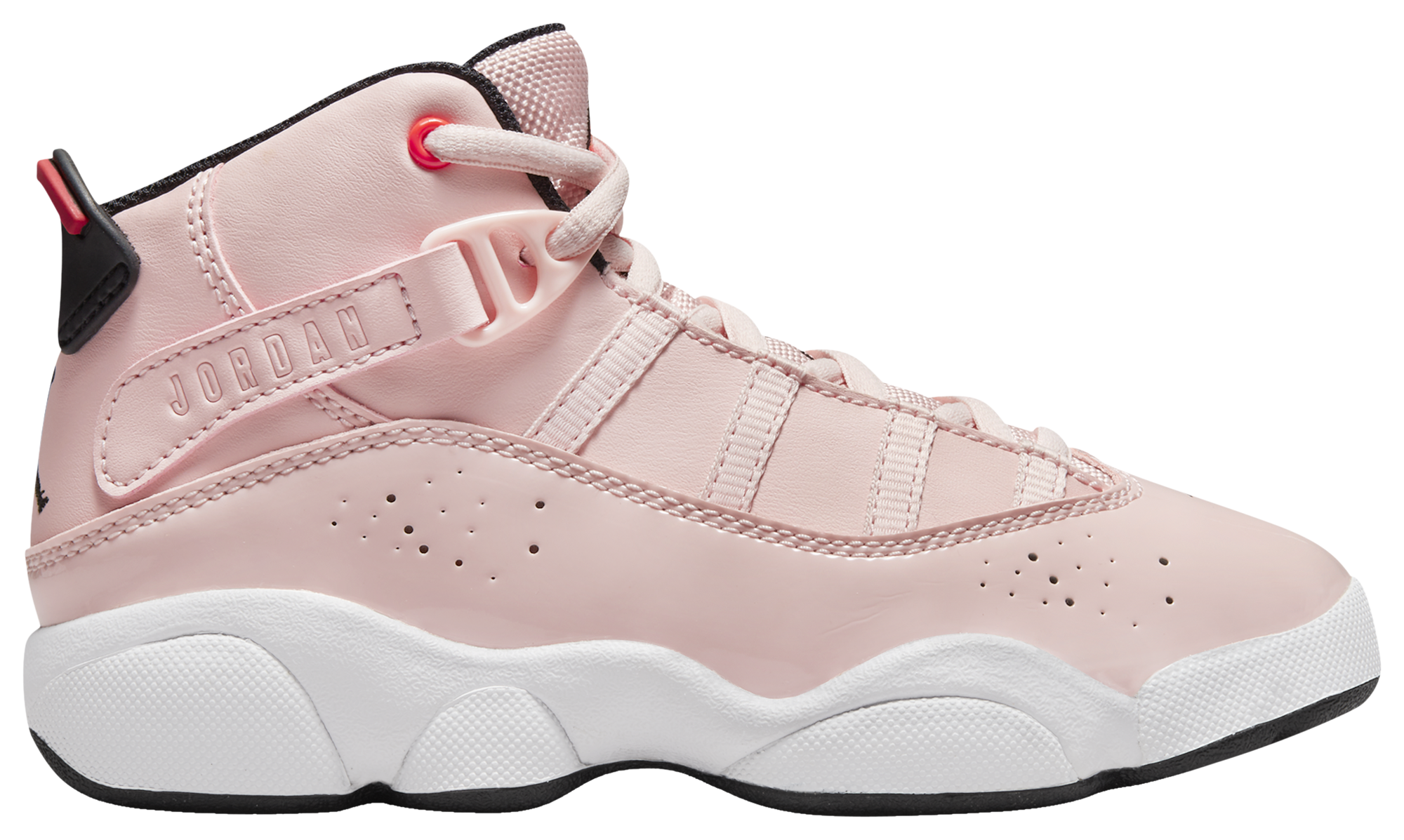 pink and white jordans foot locker