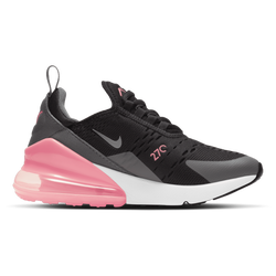 Boys' Grade School - Nike Air Max 270 - Black/Metallic Silver/Smoke Grey