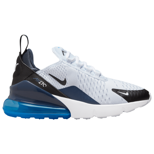 

Boys Nike Nike Air Max 270 - Boys' Grade School Shoe Grey/Black/Blue Size 06.0