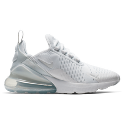 Boys' Grade School - Nike Air Max 270 - White/White/Met Silver