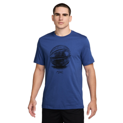 Men's - Jordan Brand Basketball Sketch Short Sleeve Crew - Blue/Black