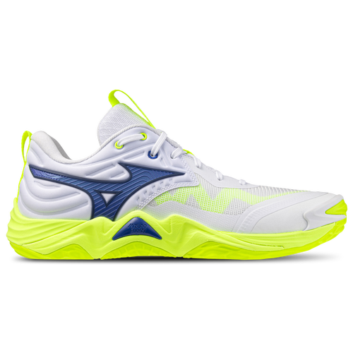 Mizuno Mens Wave Momentum Elite - Running Shoes - White / Lightning Yellow