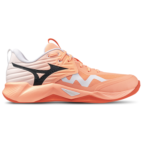 Mizuno Womens Wave Momentum Pro - Running Shoes - White / Flamingo Coral