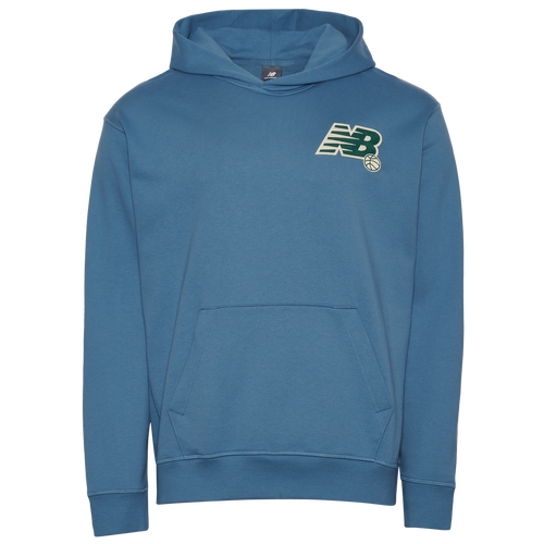 

New Balance Mens New Balance Athletics Relaxed 550 League Hoops Hoodie - Mens Heron Blue Size XL