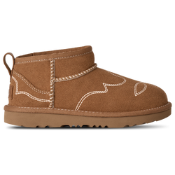 Girls' Grade School - UGG Ultra Mini Western - Chestnut/White