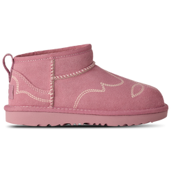 Girls' Grade School - UGG Ultra Mini Western - Dusty Orchid/White