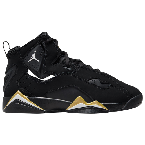 

Boys Jordan Jordan True Flight - Boys' Grade School Basketball Shoe Metallic Gold/White/Black Size 06.0