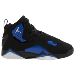 Girls' Grade School - Jordan True Flight - Black/White/Game Royal