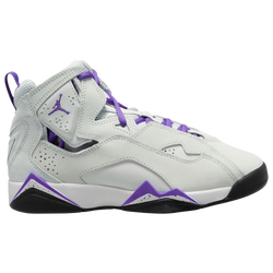 Girls' Grade School - Jordan True Flight - Gray/Purple