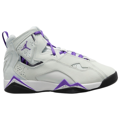 Shop Jordan Girls  True Flight In Purple/gray