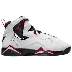 Boys' Grade School - Jordan True Flight - Black/White/Varsity Red