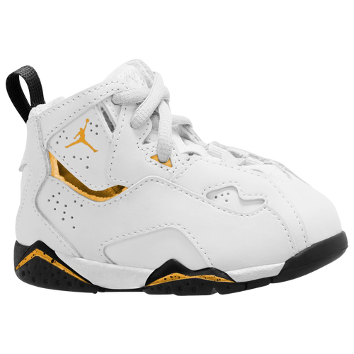 

Jordan Boys Jordan True Flight - Boys' Toddler Basketball Shoes White/Black/Yellow Ochre Size 6.0