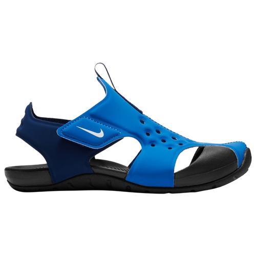 

Girls Preschool Nike Nike Sunray Protect 2 - Girls' Preschool Shoe Signal Blue/White/Blue Void Size 03.0