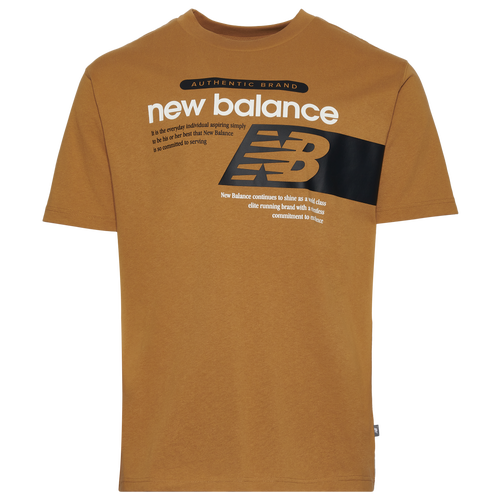 

New Balance Mens New Balance Athletics Relaxed Player Short Sleeve T-Shirt - Mens Ginger/White Size XL