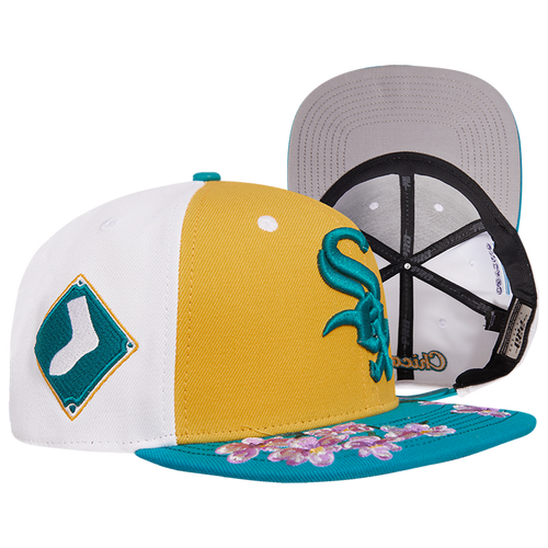 

Pro Standard Pro Standard White Sox State Flower Brim Wool Snapback - Adult Yellow/White/Teal Size One Size