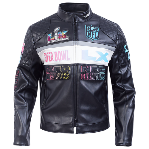 MENS - Pro Standard NFL Super Bowl 60 Moto Jacket - White/Blue