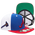 Pro Standard Braves State Flower Brim Wool Snapback - Adult Navy/White/Red