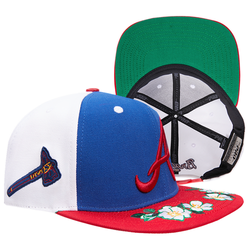 ADULT - Pro Standard Braves State Flower Brim Wool Snapback - Teal/White Yellow