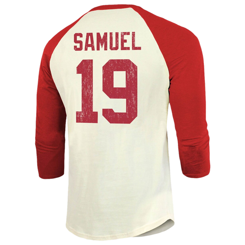 

Fanatics Mens Deebo Samuel Fanatics 49ers 3/4 Sleeve T-Shirt - Mens White Size XXL
