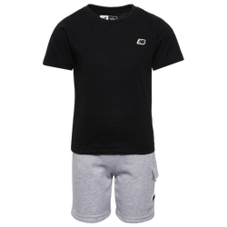 Boys' Preschool - New Balance T-Shirt/Fleece Cargo Short Set - Black/Grey