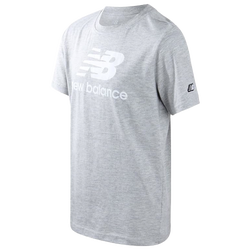 Boys' Grade School - New Balance Core Logo T-Shirt - Grey Heather/White