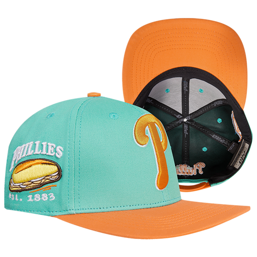 

Pro Standard Pro Standard Phillies Food Pack Wool Snapback - Adult Mint/Orange Size One Size