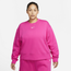 Nike Plus Fleece Crew - Women's Active Pink/White