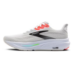 Men's - Brooks Ghost 17 - White/Pink Clay/Gecko