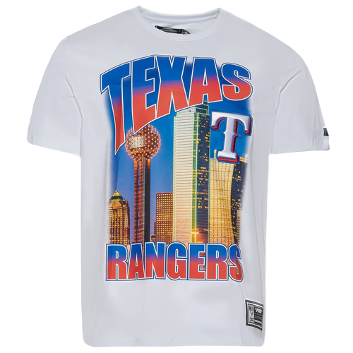 

Pro Standard Mens Pro Standard Rangers Hometown Gradient T-Shirt - Mens White/White Size M
