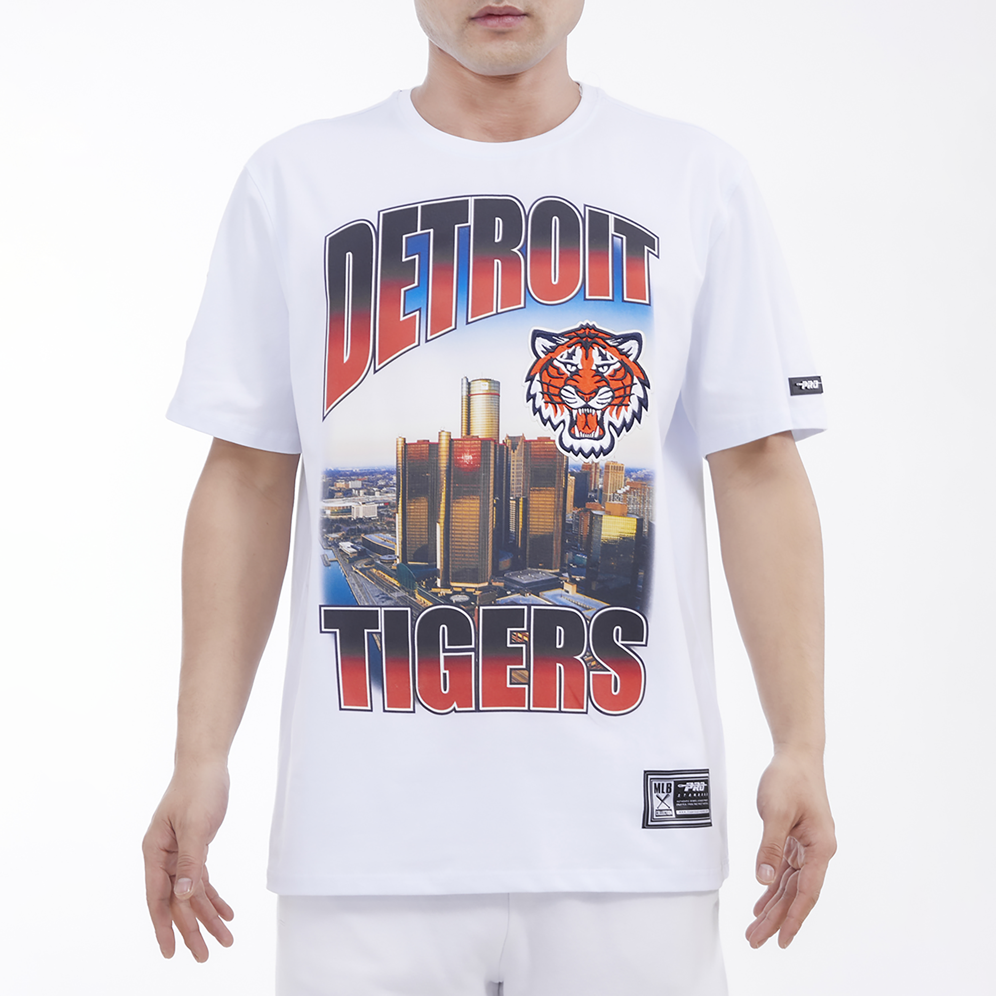 Detroit Tigers Pride Graphic T-Shirt - White - Womens