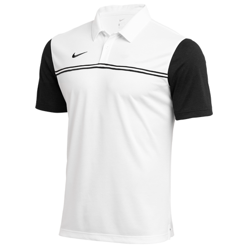 Nike Team Authentic Block Polo Shirt In White/black/black | ModeSens