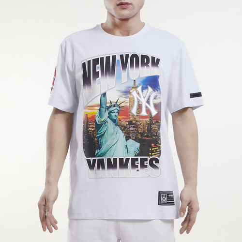 

Pro Standard Mens Pro Standard Yankees Hometown Gradient T-Shirt - Mens White/White Size M