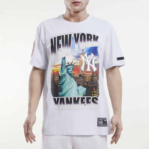 

Pro Standard Mens Pro Standard Yankees Hometown Gradient T-Shirt - Mens White/White Size L