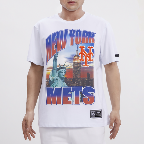 

Pro Standard Mens Pro Standard Mets Hometown Gradient T-Shirt - Mens White/White Size M