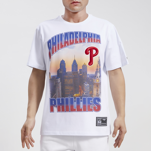 

Pro Standard Mens Pro Standard Phillies Hometown Gradient T-Shirt - Mens White/White Size L