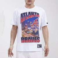 Men's Pro Standard White Atlanta Braves Red White & Blue T-Shirt