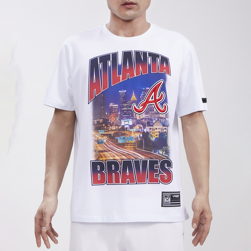 

Pro Standard Mens Pro Standard Braves Hometown Gradient T-Shirt - Mens White/White Size XL