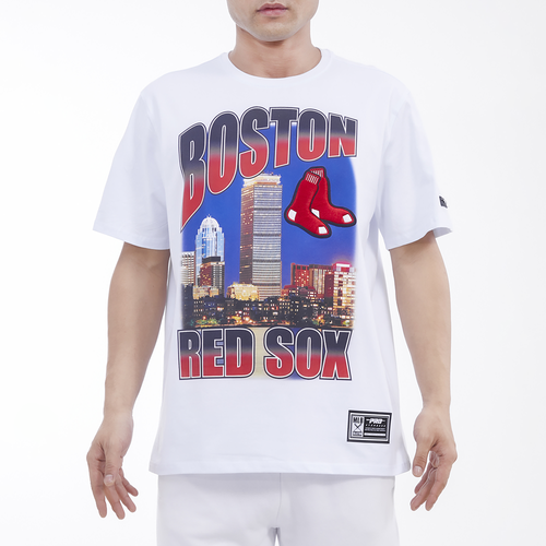 

Pro Standard Mens Pro Standard Red Sox Hometown Gradient T-Shirt - Mens White/White Size L